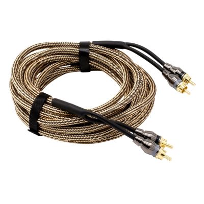 2RCA to 2RCA Auto Sound Connector Cable with Robusts Construction Home Theater Sound Transfer Cable for Long Term Use