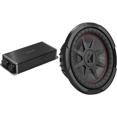 Kicker Marine KPX500.1 Amp & 10 in CompRT DVC 2 Ohm Bundle