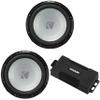 Kicker 48PXA6001 Weatherproof Powersport Mono Amp & (2) 12" 4 Ohm Free-Air Marine Subwoofer view 1