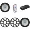 KICKER Marine KPX500.1 Powersports Amp & (2) 12" Free Air 4 Ohm (Charcoal Grill) Subwoofer Audio Upgrade, Includes LED Remote view 1