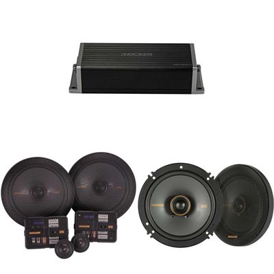 KICKER 47KEY2004 4-Channel DSP Smart Amp w/ 51KSS 6.75" & 6.5" Audio Upgrade Bundle