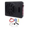 800W 10in Slim Underseat Powered Car Subwoofer with LED Ambient Light Excellent Heat Dissipation Space Saving (Colorful) view 1