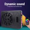 800W 10in Slim Underseat Powered Car Subwoofer with LED Ambient Light Excellent Heat Dissipation Space Saving (Colorful) view 2