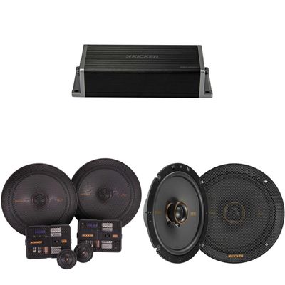 KICKER 47KEY2004 4-Channel DSP Smart Amp w/ 51KSS 6.75" & 6.75" Audio Upgrade Bundle