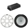 KICKER KPX500.1 Marine Amp 12 in 4 Ohm Subwoofer Bundle view 1