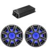 Kicker Marine KPX500.1 Powersports Amp & (2) 10" 4 Ohm Premium Marine Free-Air Subwoofer (Charcoal Grill) view 1