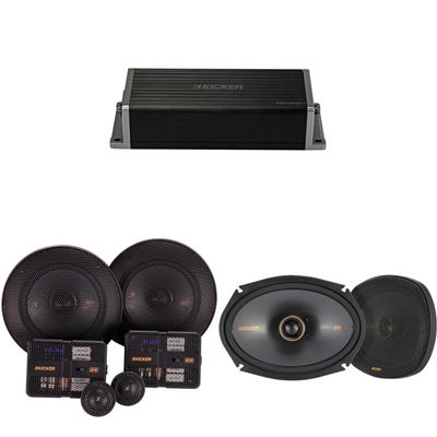 KICKER 47KEY2004 4-Channel DSP Smart Amp w/ 51KSS 5.25" & 6x9 Audio Upgrade Bundle