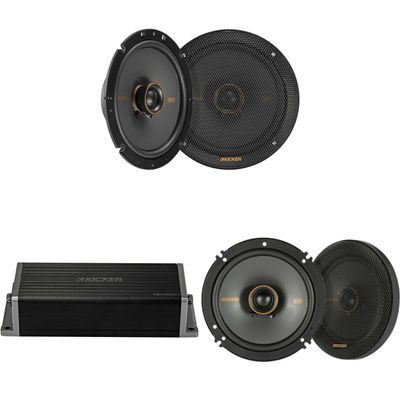 KICKER 47KEY2004 4-Channel DSP Smart Amp w/ 51KSC 6.5" 3 & 6.75" Audio Upgrade Bundle