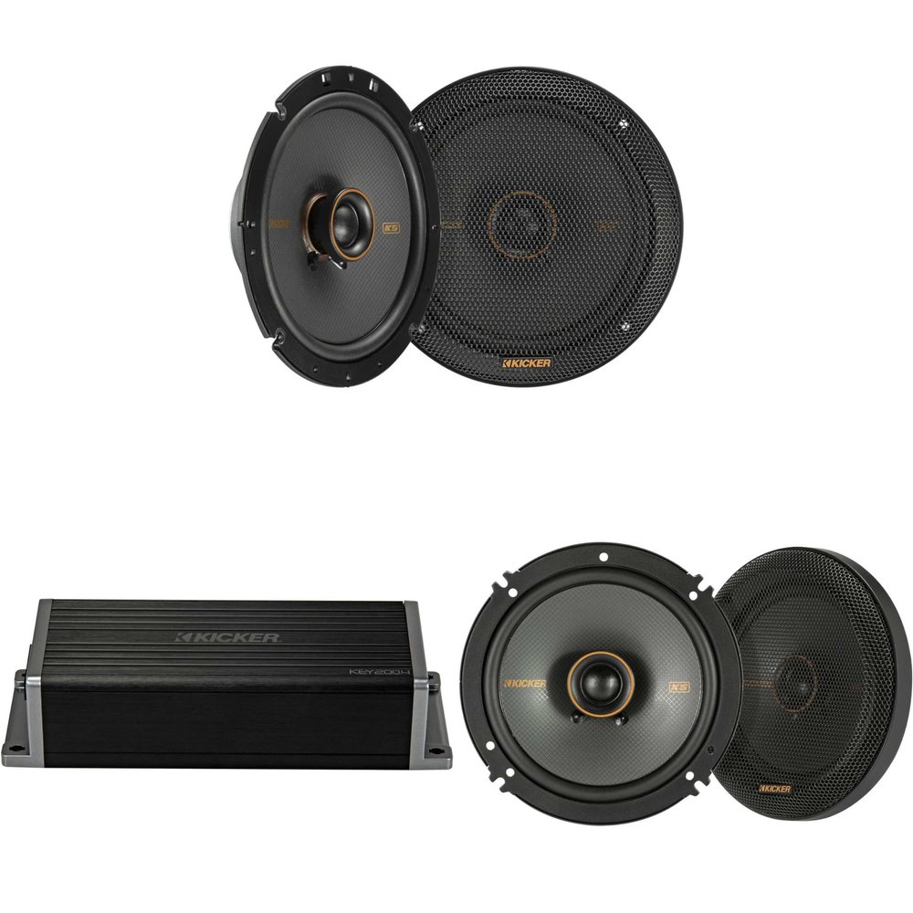 KICKER 47KEY2004 4-Channel DSP Smart Amp w/ 51KSC 6.5" 3 & 6.75" Audio Upgrade Bundle