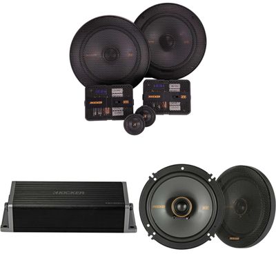 KICKER 47KEY2004 4-Channel DSP Smart Amp w/ 51KSS 6.5" & 6.5" Audio Upgrade Bundle