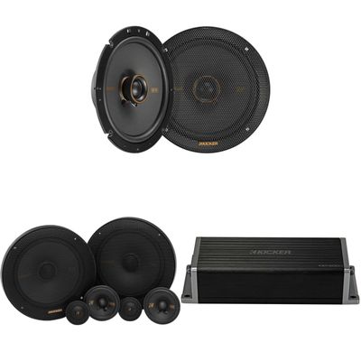 KICKER 47KEY2004 4-Channel DSP Smart Amp w/ 51KSS 6.5" 3-Way & 6.75" Audio Upgrade Bundle