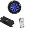 Kicker 48PXA6001 Weatherproof Powersport Mono Amp & 12" 4 Ohm Premium Marine Subwoofer (Charcoal Grill) Includes LED Remote view 1