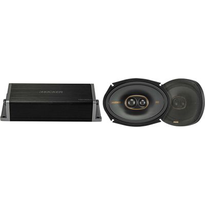 KICKER 47KEY2004 4-Channel DSP Smart Amp w/ 51KSC69304 6x9 Audio Upgrade Bundle