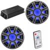 Kicker Marine KPX500.1 Powersports Amp & (2) 10" 4 Ohm Premium Marine Subwoofer (Charcoal Grill) Includes LED Remote view 1