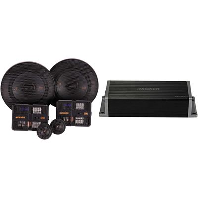 Kicker 47KEY2004 4-Channel DSP Smart Amp w/ 51KSS504 5.25" Audio Upgrade Bundle