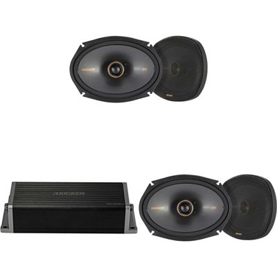 KICKER 47KEY2004 4-Channel DSP Smart Amp w/ (2) 51KSC6904 6x9 Audio Upgrade Bundle