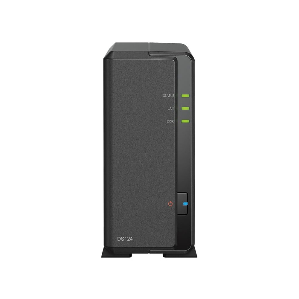 Synology DiskStation DS124 NAS Server with RTD1619B 4-Core 1.7GHz CPU, 1GB Memory, 4TB SSD Storage, 1 x 1GbE LAN Port, DSM Operating System
