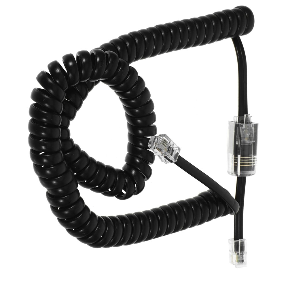 KICHOUSE 1set Pc Telephone Cord Detangler Set Rotatable Connector and Expandable Coil Design for Landline Phones
