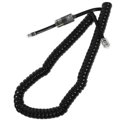 Housoutil Pc Telephone Cord Set with Anti-tangling Feature Rotating Connector and Retractable Design for Landline Phones Durable Material Black