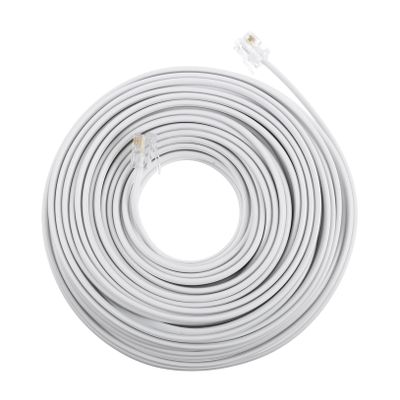 ARTIBETTER RJ11 6P4C Phone Extension Cord 20m Sturdy Telephone Cable Easy Plug Connection Compatible Standard Phone Systems
