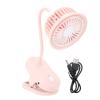 BTSEURY Desk Fan, Pink Small Clip On Fan, Stylish and Simple USB Rechargeable Miniature Desk Fan for Home view 2