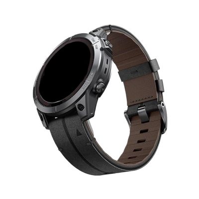 22mm 26mm Quick Fit Strap For Garmin Fenix 8/7/6/5 quick release leather strap for fenix7x/6x/Epix Pro replace leather strap Accessories(Black,22mm)