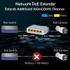 1000mbps POE Extender, 5 Port Gigabit POE Extender 1in 4 Out POE Repeater Network VLAN view 2