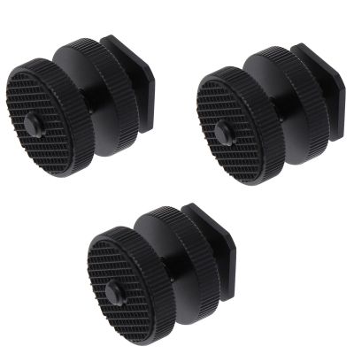 3pcs Tripod Accessories Hot Shoe Mount Adapter for DSLR Camera Screw Adapter for Strobe Cold Shoe Flash Mount