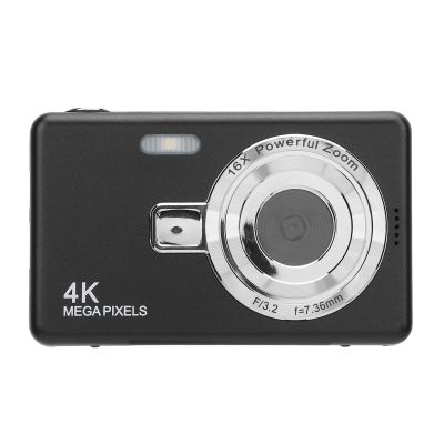 LICAEVEY 4K Digital Camera, 50MP 16x Digital Zoom Compact Video Camera, 800mAh Rechargeable Vlogging Video Camera with Fill Light, 2.4in HD Screen, for Beginners Xmas Gift (No Memory
