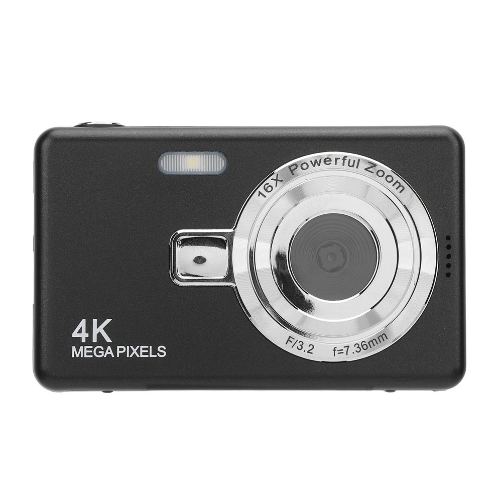 LICAEVEY 4K Digital Camera, 50MP 16x Digital Zoom Compact Video Camera, 800mAh Rechargeable Vlogging Video Camera with Fill Light, 2.4in HD Screen, for Beginners Xmas Gift (No Memory