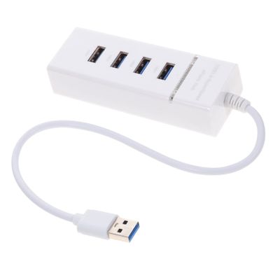 ABS USB 3.0 Hub 4-Port USB Splitter Adapter for PC and Laptop Multi-Device Compatible High-Speed Data Transfer for Computers and Laptops