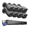 ANNKE 1080P Security Camera System, 8CH 4K DVR with AI Human & Vehicle Detection, 8x 2MP IP67 Wired Black Bullet Cams, Compatible with Alexa, Easy Remote View for Home & Business Surveillance, 6TB HDD view 1