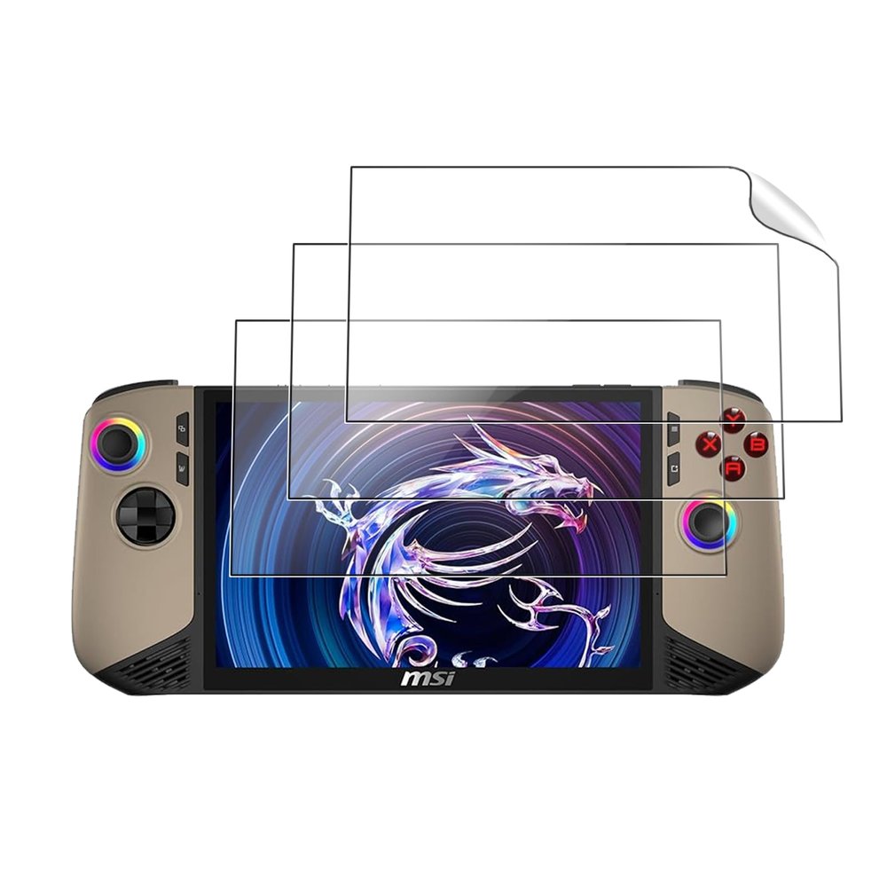 YANMONGI 3 Pack for MSI Claw 8 AI+ A2VM Hydrogel Screen Protector Anti-ScratchPU [Clear HD] Self-Healing Soft Protective Film