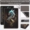AIRWEE Case for Samsung Galaxy Tab S10 Lite / S10 FE / S9 FE 10.9-Inch, Slim PU Leather Multiple-Angles Stand Full-Body Cover with Auto Wake/Sleep for Galaxy Tab 10.9", Golden Glitter Dragon view 3