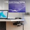 10 Ft Desk Clamp Power Strip (1700 Joules), Recessed Power Strip with 6 Outlets 5 USB Ports (3 USB C) view 4