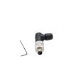 ZBLZGP M8 3 Pin Waterproof Male Connector Quick Installation Cable Gland Screw Lock IP67 Protection Male Elbow Screw Crimp M8 Connector 1Pack view 4