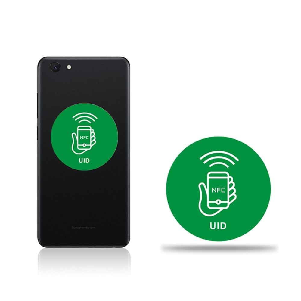 13.56 MHz UID Writable Rewritable Clone IC Smart Keychain, Compatible with MIFARE Classic 1K, RFID Blank Sticker for Access Control Key Sticker Rewritable (2 PCS)
