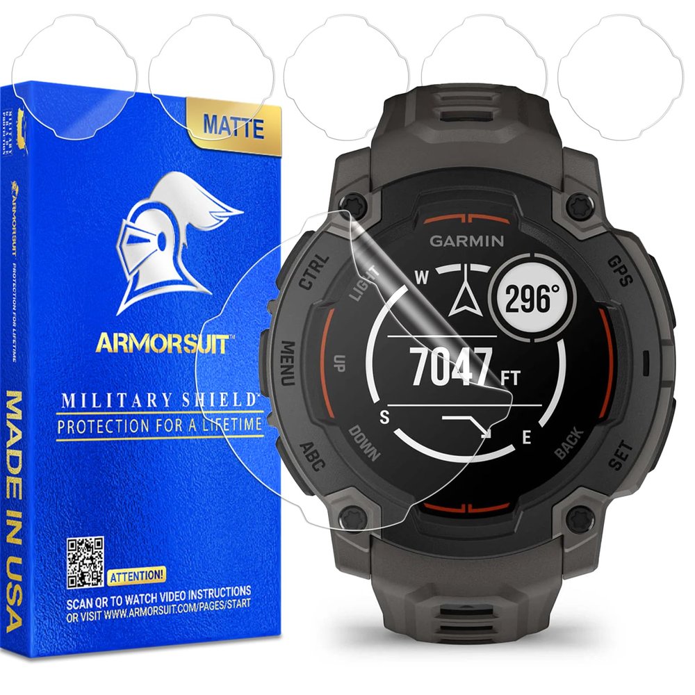 ArmorSuit 6 Pack for Garmin Instinct E 45mm Anti-Glare Screen Protector MilitaryShield Matte Film - Made in USA