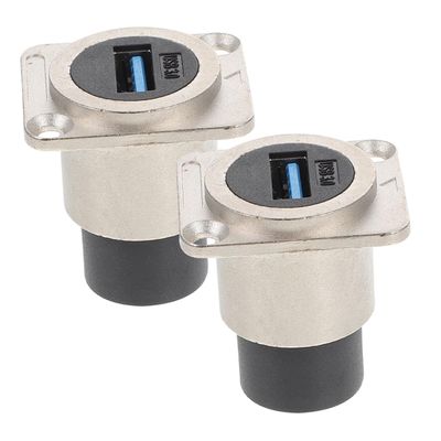 Cabilock USB Panel Mount Coupler Flush Mount USB for Desktop and Laptop D-Type Adapter and Material
