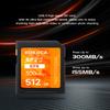 512GB UHS-II SD Card V60 Memory Cards for Professional Camera 4K/6K Video - 300MB/s Read, 200MB/s Write, Shockproof & Waterproof High-Speed Storage, U3 Class 10 Compatible with Canon (EF8) view 2