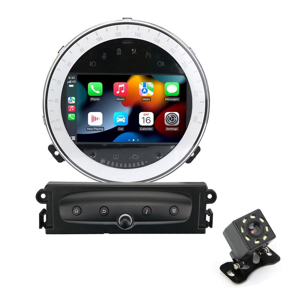 7 inches Car Stereo Radio for Mini Cooper R60 2011 2012 2013 2014, Android 13 Car GPS Navigation with CarPlay &Android Auto Radio, Support Bluetooth/SWC/WiFi/Backup Camera