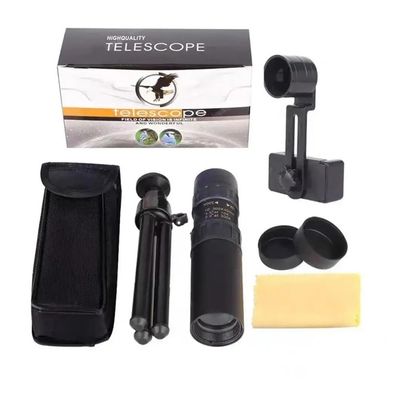 10-300X40 Metal Continuous Zoom Monocular Mobile Adjustable Telescope Camera Scope Outdoor W9H3(TypeB)