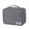 Angoily Polyester Data Cable Storage Bag Tech Bag Organizer for Travel Cable Carrying Case Electronics Accessories Organizer (grey) view 1