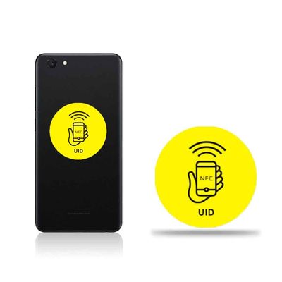 13.56 MHz UID Writable Rewritable Clone IC Smart Keychain, RFID Blank Sticker for Access Control Key Sticker Rewritable Compatible with MIFARE Classic 1K (2 PCS)