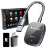 cuarko Android Auto Wireless Adapter, [NFC Tech, Ultra-Durable Wire, Latency-Free] 2025 Upgraded USB-A/USB-C Aluminum Wireless Android Auto Car Adapter, Compatible with Cars from 2015 view 1