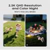 youkey S320 Magnetic Wire-Free Camera 2.5K QHD Security Camera with Dual Band WiFi 6, Built-in 8GB Storage, Color Night Vision, AI Human Pet Detection, IP65, No Monthly Fees view 3