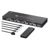 Y0S3QZ1 8K Displayport KVM Switch 1 Monitors 4 Computers 4K 144Hz 4x1 DP USB 3.0 KVM Switch for 4 PC Share Keyboard Mouse(EU Power Adapter) view 1