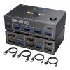 L6AS0F7 KVM Switch 2 Computers 2 Monitors,Dual Monitor HDMI KVM Switcher USB 3.0 Version,4K@60Hz HD Resolution,with EDID Function view 1