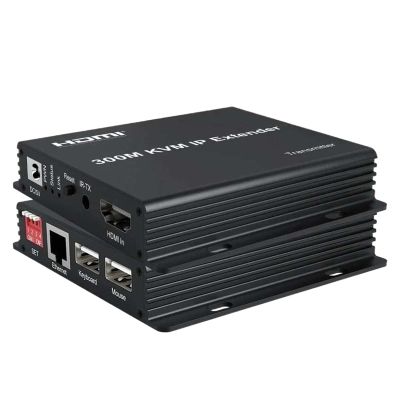 Y0S3QZ1 150M HDMI KVM Extender Over IP Rj45 Cat5e/6 1080P HDMI USB Ethernet Extender Support Network Switch for USB Mouse Keyboard(150m Whit KVM,UK Plug)