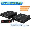 Y0S3QZ1 150M HDMI KVM Extender Over IP Rj45 Cat5e/6 1080P HDMI USB Ethernet Extender Support Network Switch for USB Mouse Keyboard(150m Whit KVM,UK Plug) view 2